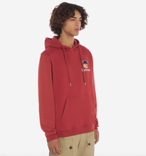 Load image into Gallery viewer, Barbour x Maison Kitsuné Fox Head Hoodie Burnt Red
