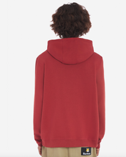 Load image into Gallery viewer, Barbour x Maison Kitsuné Fox Head Hoodie Burnt Red
