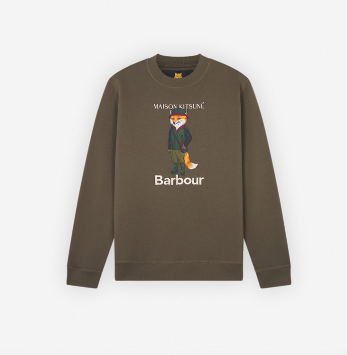 Barbour x Maison Kitsuné Beaufort Fox Sweatshirt Green