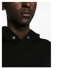 Load image into Gallery viewer, Black Hooded sweatshirt ‘Old’ Treatment
