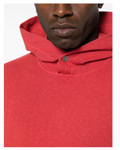 Load image into Gallery viewer, Hooded sweatshirt ‘Old’ Treatment Red
