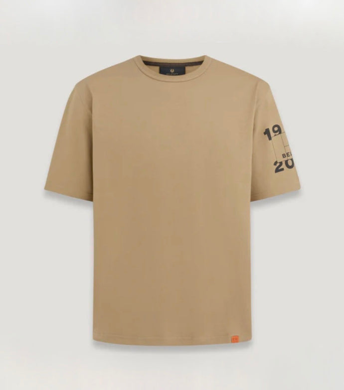 Khaki Centenary Sleeve Logo T-Shirt