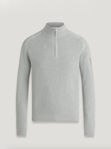 Cole Quarter Zip Jumper Light Grey