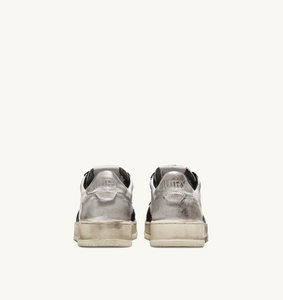 Sneakers Medalist Super Vintage in White Black And Silver Leather