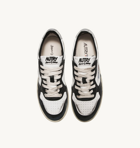 Sneakers Medalist Super Vintage in White Black And Silver Leather