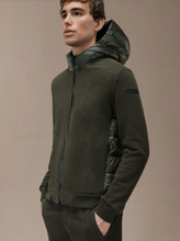 Load image into Gallery viewer, Cardigan Hood Zip Green
