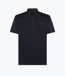 Oxford Pocket Polo Blue Black
