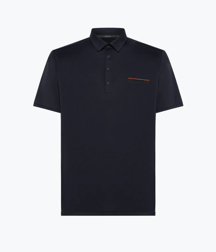 Oxford Pocket Polo Blue Black