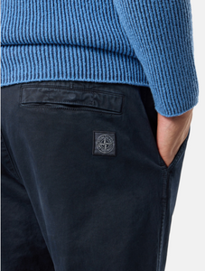 Navy Blue Regular-Fit Chino Trousers