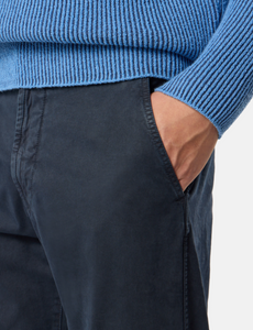 Navy Blue Regular-Fit Chino Trousers