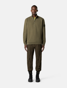 Military Green Half-Zip Sweatshirt