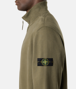 Military Green Half-Zip Sweatshirt