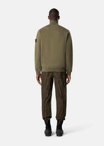 Military Green Half-Zip Sweatshirt