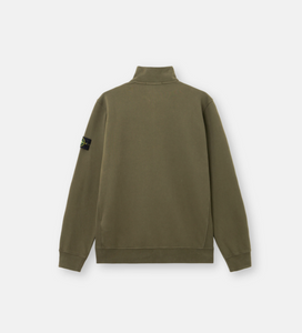 Military Green Half-Zip Sweatshirt