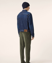 Load image into Gallery viewer, Trucker Jacket in Dark Blue Comfort Stretch Denim
