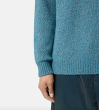 Load image into Gallery viewer, Crewneck Jumper &#39;Fancy Yarn&#39; Petrol Blue
