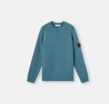 Load image into Gallery viewer, Crewneck Jumper &#39;Fancy Yarn&#39; Petrol Blue
