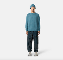 Load image into Gallery viewer, Crewneck Jumper &#39;Fancy Yarn&#39; Petrol Blue
