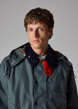 Load image into Gallery viewer, Paul Smith loves Barbour - Dark Slate Waxed Hood
