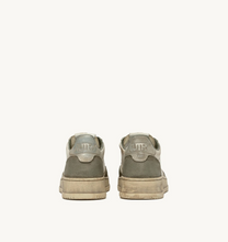 Load image into Gallery viewer, Sneakers Medalist Super Vintage In White And Silver Leather And Lizard Suede
