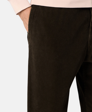 Load image into Gallery viewer, Logo-Appliquéd Wide-Leg Cotton-Corduroy Trousers Brown
