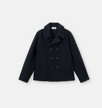 Load image into Gallery viewer, Peacoat With Double-Breasted Closure Navy Blue
