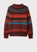 Load image into Gallery viewer, Dark Red Fair Isle Wool-Alpaca Sweater
