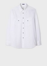 Load image into Gallery viewer, White Twill-Stripe Western Shirt
