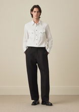 Load image into Gallery viewer, White Twill-Stripe Western Shirt
