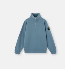 Load image into Gallery viewer, Half-zip sweatshirt Blue

