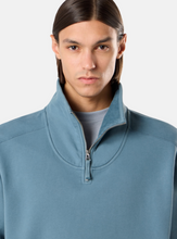 Load image into Gallery viewer, Half-zip sweatshirt Blue
