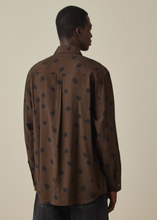 Load image into Gallery viewer, Brown Shadow Polka Viscose-Wool Shirt
