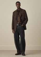 Load image into Gallery viewer, Brown Shadow Polka Viscose-Wool Shirt
