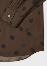Load image into Gallery viewer, Brown Shadow Polka Viscose-Wool Shirt
