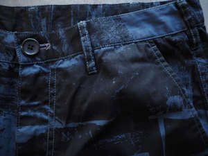 Men's Blue 'Harold's Collage' Print Cotton Shorts