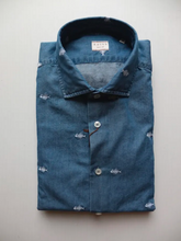 Load image into Gallery viewer, Shirt Collar Cuteaway Blue Canvas
