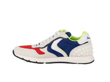 Load image into Gallery viewer, White-Blue-Red Sneakers In Leather and Nylon
