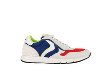 Load image into Gallery viewer, White-Blue-Red Sneakers In Leather and Nylon
