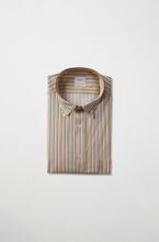 Load image into Gallery viewer, Beige Striped Button Down shirt

