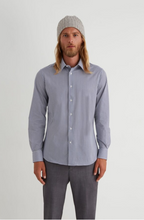 Load image into Gallery viewer, Blue Striped French Collar Shirt
