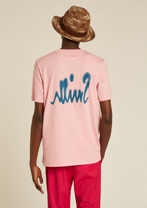 Pink 'Eye' Print Cotton T-Shirt