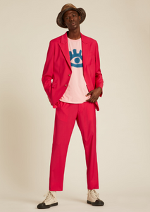 Pink 'Eye' Print Cotton T-Shirt