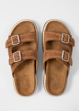 Load image into Gallery viewer, Tan Suede &#39;Phoenix&#39; Sandals
