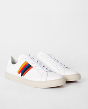 Load image into Gallery viewer, White &#39;Painted Stripe&#39; &#39;Hansen&#39; Trainers

