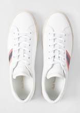 Load image into Gallery viewer, White &#39;Painted Stripe&#39; &#39;Hansen&#39; Trainers
