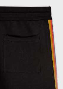 Black 'Painted Stripe' Sweatpants