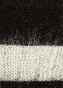 Black And White Mohair-Blend Socks