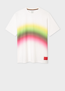 White Oversized 'Horizon' Print T-Shirt