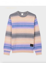 Load image into Gallery viewer, Peach Stripe Cotton Crewneck Sweater
