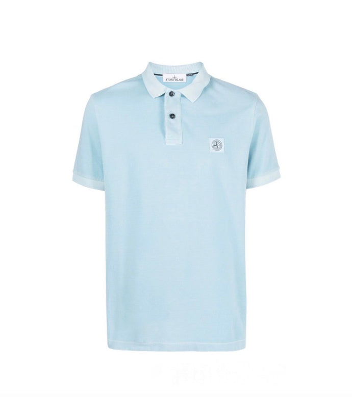 Short Sleeve Polo Shirt Sky Blue